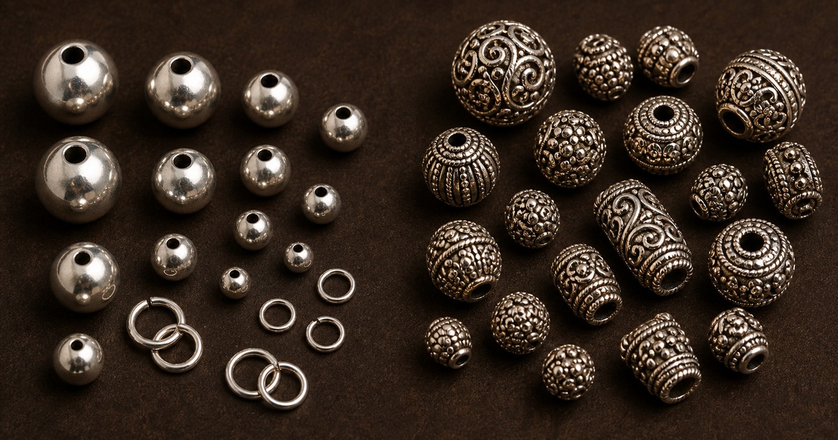 Simple Beads vs Bali Beads: Choosing the Right Silver Components for Your Jewellery Line